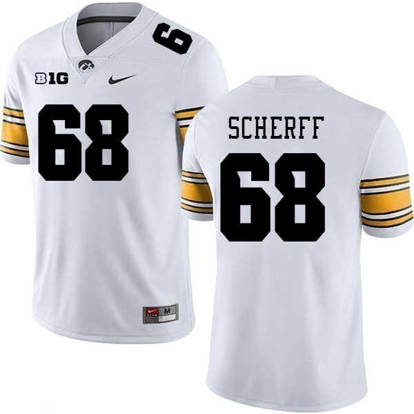 Iowa Hawkeyes #68 Brandon Scherff College Football Jerseys Stitched Sale-White